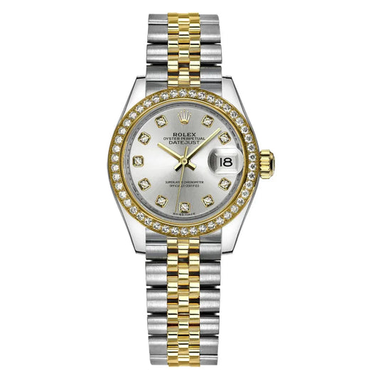 Lady-Datejust 28 Silver Diamond Watch 279383RBR-0007